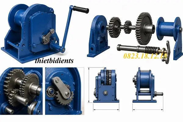 Kích Quay Tay 20 Tấn 5 Bộ bánh răng truyền động của kích quay tay 20 tấn