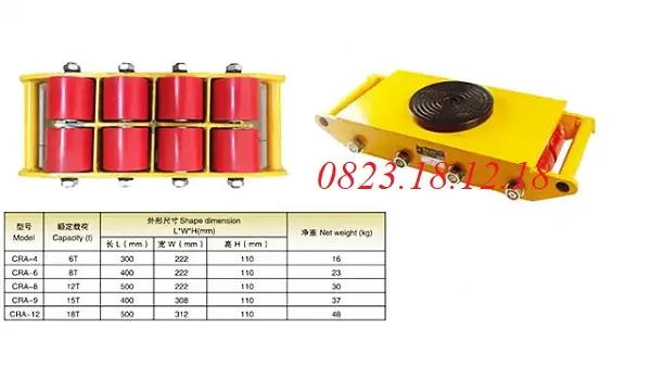 Rùa chuyển hàng 12 tấn 3 Thông số kỹ thuật rùa chuyển hàng 12 tấn