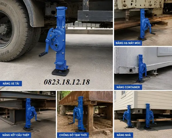 Ứng dụng kích thủy lực quay tay