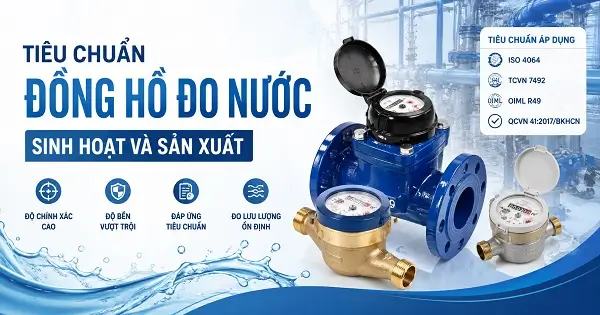 Tiêu chuẩn đồng hồ đo nước sinh hoạt và sản xuất 47 Tiêu chuẩn đồng hồ đo nước sinh hoạt và sản xuất