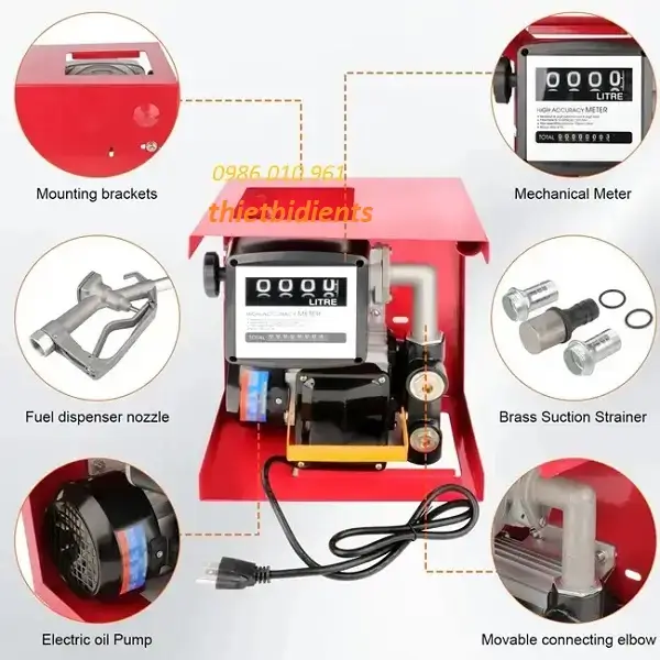 Bộ kit bơm xăng dầu 12V, 24V hay 220V 9 Cấu tạo bộ kit bơm xăng dầu