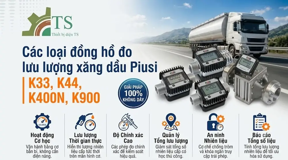 Các loại đồng hồ đo lưu lượng xăng dầu Piusi