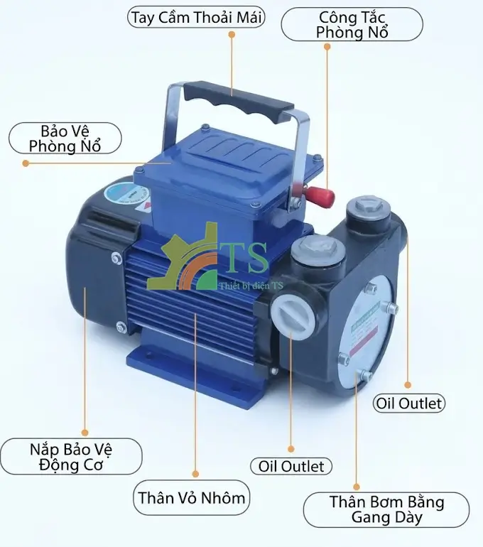 Máy bơm xăng phòng nổ là gì? 9 Cấu tạo máy bơm xăng phòng nổ