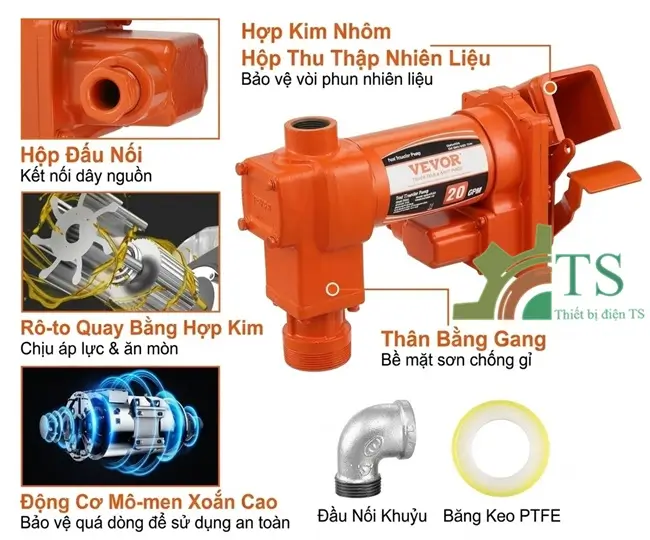 Bảng giá máy bơm xăng chống nổ 4 Máy bơm xăng chống nổ