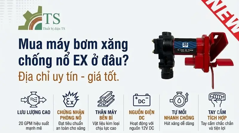 Mua máy bơm xăng chống nổ EX ở đâu