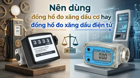 Nên dùng đồng hồ đo xăng dầu cơ hay đồng hồ đo xăng dầu điện tử